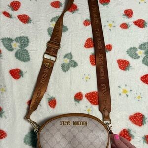 Steve Madden Brown and Cream Crossbody Bag